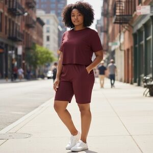 Purple Shorts Top Set
New